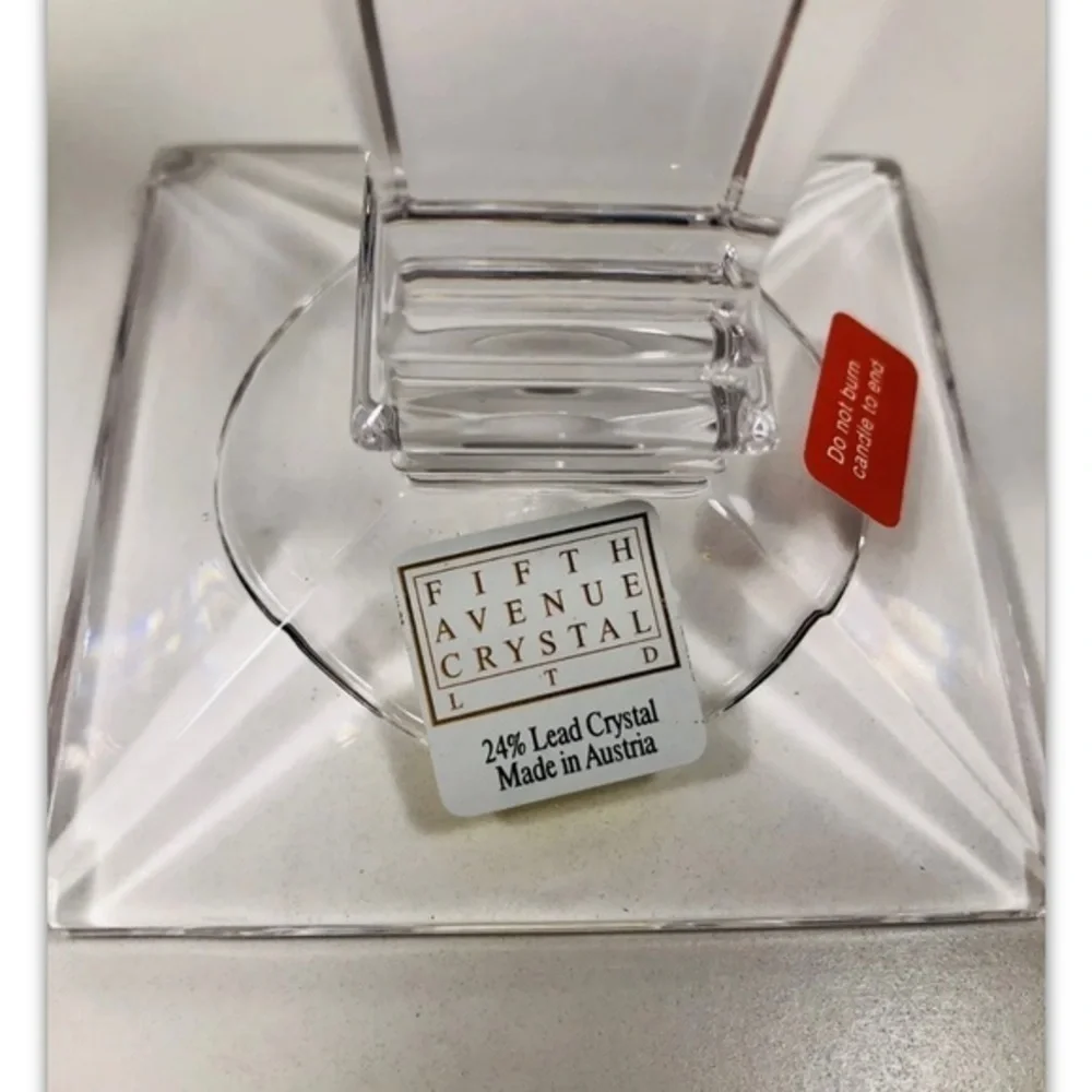Fifth Avenue Crystal Ltd, 5 1/2 Pillar Candle stick Holder Pair